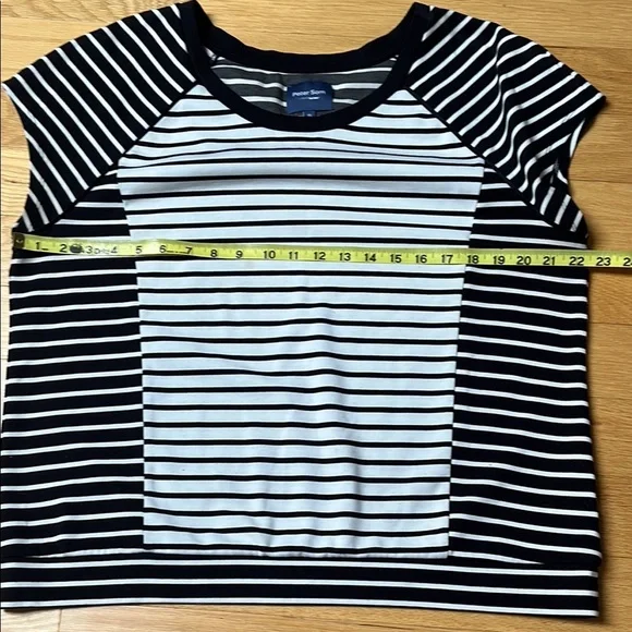 Peter Som Black and White Striped Top - Picture 3 of 7